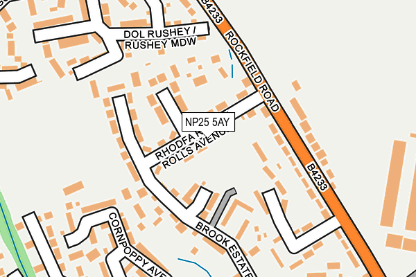 NP25 5AY map - OS OpenMap – Local (Ordnance Survey)
