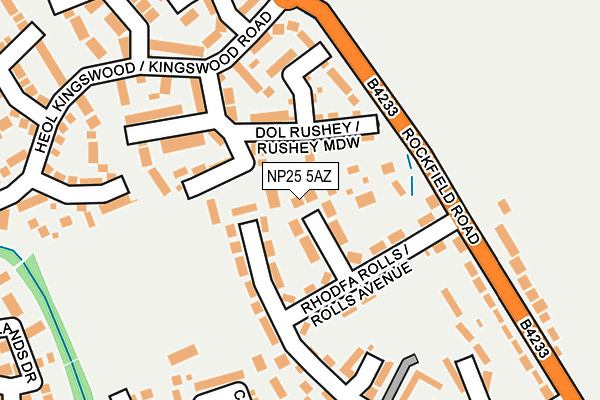 NP25 5AZ map - OS OpenMap – Local (Ordnance Survey)