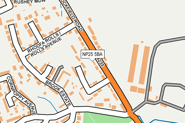 NP25 5BA map - OS OpenMap – Local (Ordnance Survey)