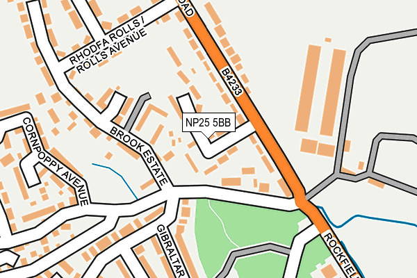 NP25 5BB map - OS OpenMap – Local (Ordnance Survey)