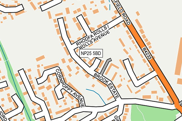 NP25 5BD map - OS OpenMap – Local (Ordnance Survey)