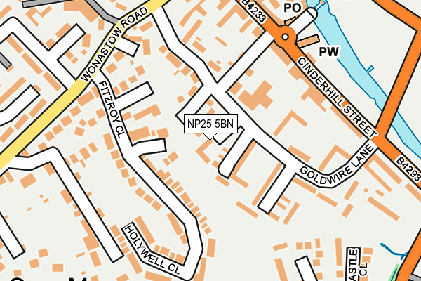 NP25 5BN map - OS OpenMap – Local (Ordnance Survey)