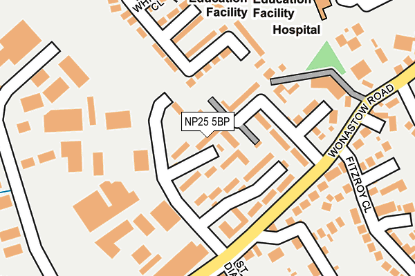 NP25 5BP map - OS OpenMap – Local (Ordnance Survey)