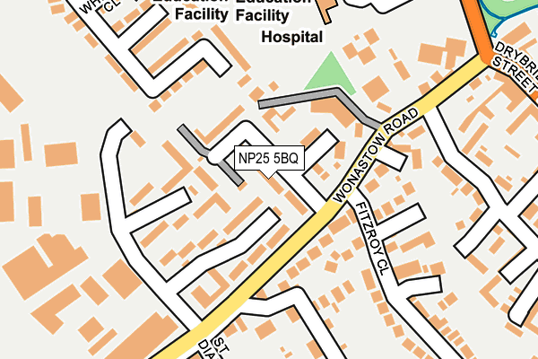 NP25 5BQ map - OS OpenMap – Local (Ordnance Survey)