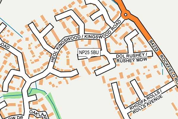 NP25 5BU map - OS OpenMap – Local (Ordnance Survey)