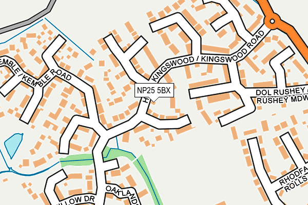 NP25 5BX map - OS OpenMap – Local (Ordnance Survey)