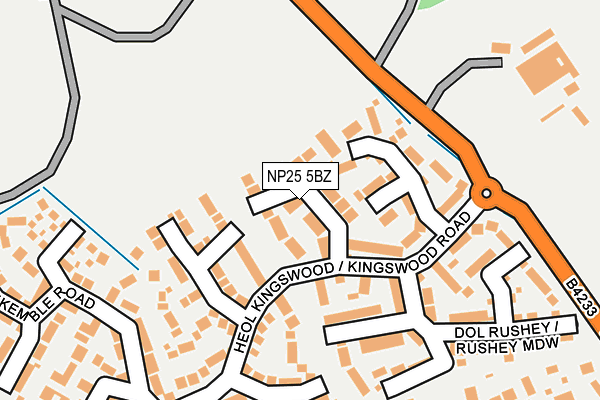 NP25 5BZ map - OS OpenMap – Local (Ordnance Survey)