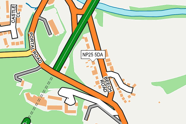 NP25 5DA map - OS OpenMap – Local (Ordnance Survey)