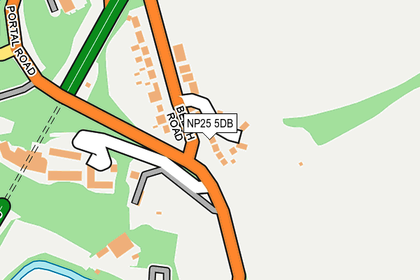 NP25 5DB map - OS OpenMap – Local (Ordnance Survey)
