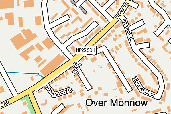 NP25 5DH map - OS OpenMap – Local (Ordnance Survey)
