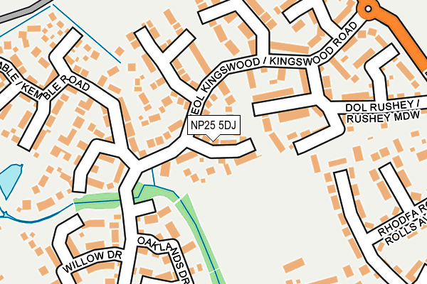 NP25 5DJ map - OS OpenMap – Local (Ordnance Survey)