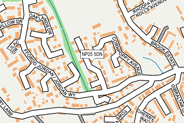 NP25 5DN map - OS OpenMap – Local (Ordnance Survey)