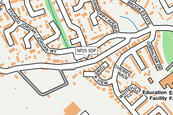 NP25 5DP map - OS OpenMap – Local (Ordnance Survey)