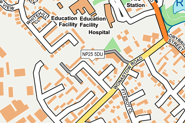 NP25 5DU map - OS OpenMap – Local (Ordnance Survey)