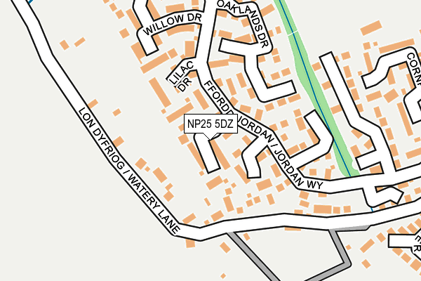 NP25 5DZ map - OS OpenMap – Local (Ordnance Survey)