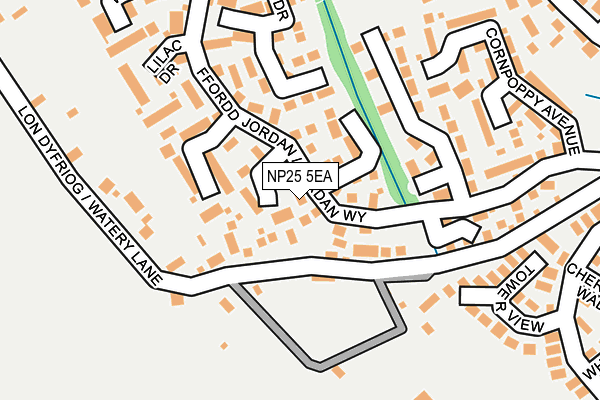 NP25 5EA map - OS OpenMap – Local (Ordnance Survey)