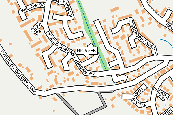 NP25 5EB map - OS OpenMap – Local (Ordnance Survey)