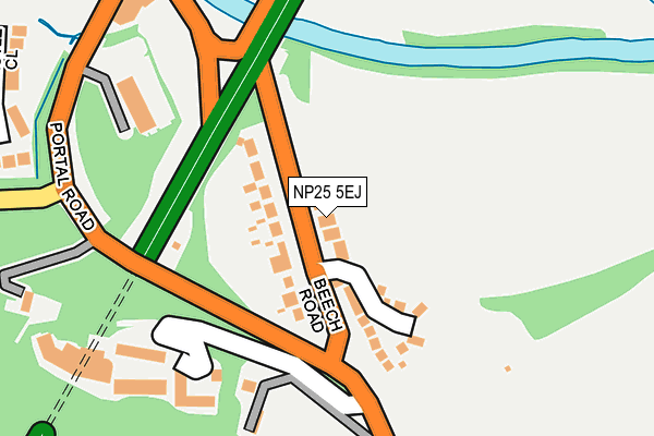 NP25 5EJ map - OS OpenMap – Local (Ordnance Survey)