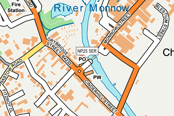 NP25 5ER map - OS OpenMap – Local (Ordnance Survey)
