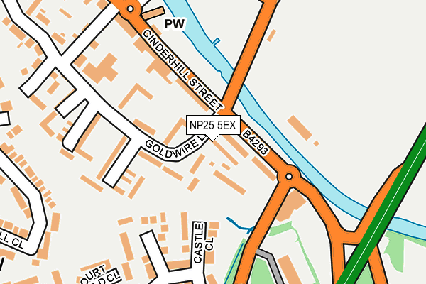 NP25 5EX map - OS OpenMap – Local (Ordnance Survey)