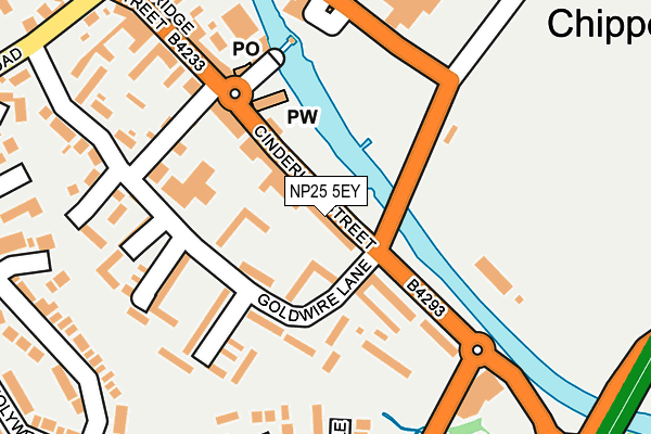 NP25 5EY map - OS OpenMap – Local (Ordnance Survey)