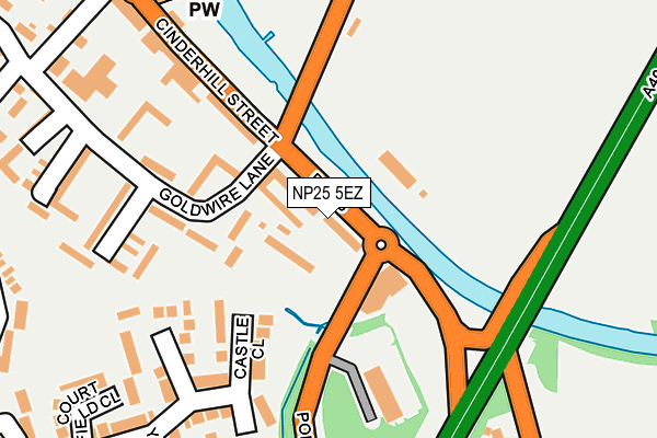 NP25 5EZ map - OS OpenMap – Local (Ordnance Survey)