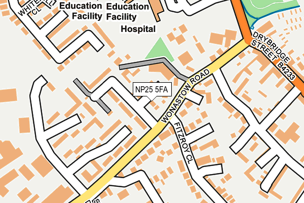 NP25 5FA map - OS OpenMap – Local (Ordnance Survey)