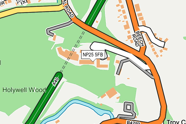 NP25 5FB map - OS OpenMap – Local (Ordnance Survey)