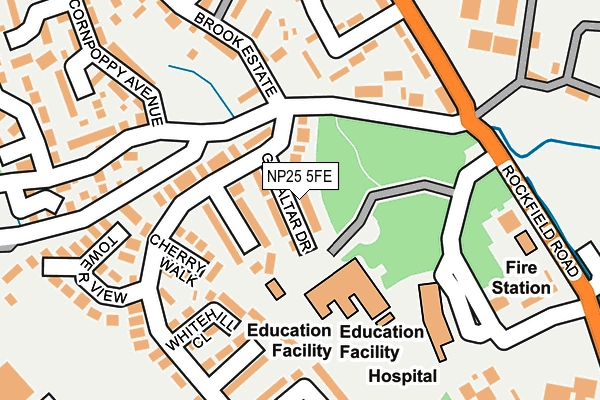 NP25 5FE map - OS OpenMap – Local (Ordnance Survey)