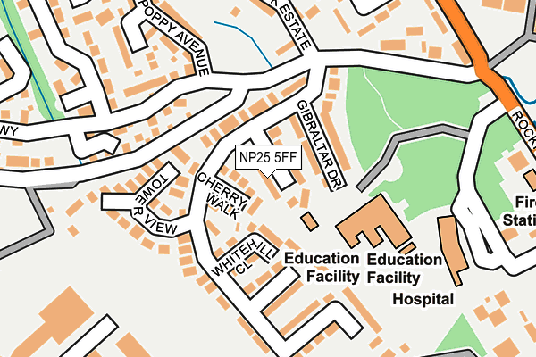 NP25 5FF map - OS OpenMap – Local (Ordnance Survey)