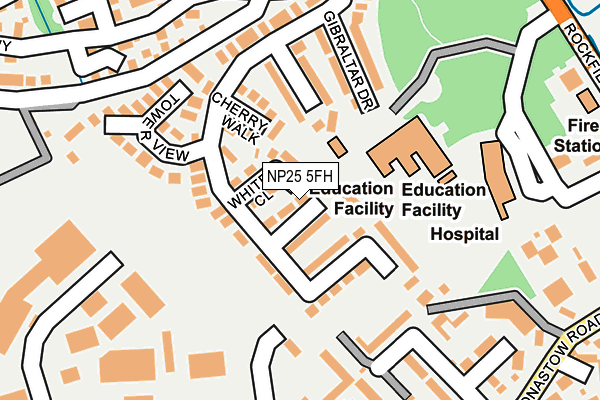 NP25 5FH map - OS OpenMap – Local (Ordnance Survey)