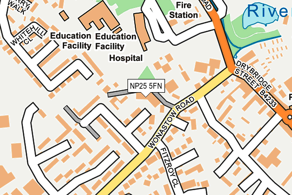 NP25 5FN map - OS OpenMap – Local (Ordnance Survey)