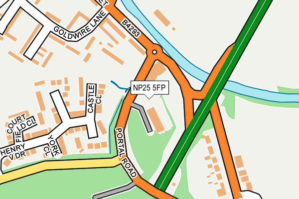 NP25 5FP map - OS OpenMap – Local (Ordnance Survey)