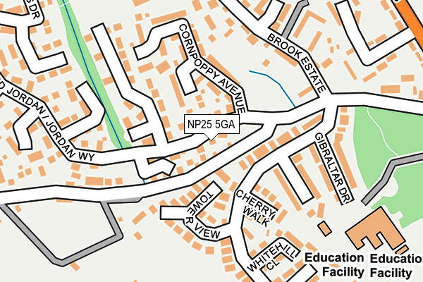 NP25 5GA map - OS OpenMap – Local (Ordnance Survey)