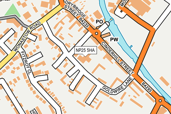 NP25 5HA map - OS OpenMap – Local (Ordnance Survey)