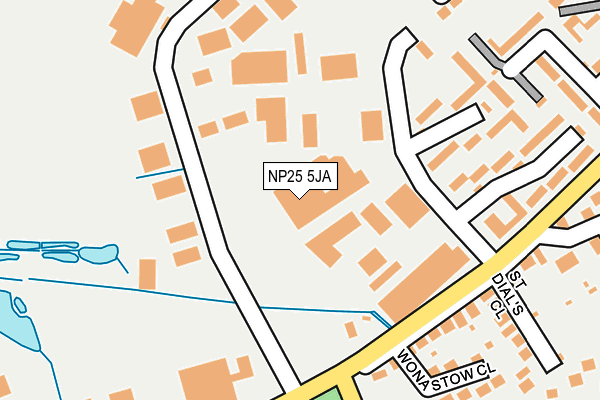 NP25 5JA map - OS OpenMap – Local (Ordnance Survey)