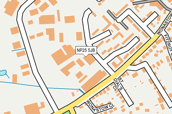 NP25 5JB map - OS OpenMap – Local (Ordnance Survey)