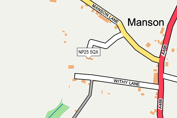NP25 5QX map - OS OpenMap – Local (Ordnance Survey)