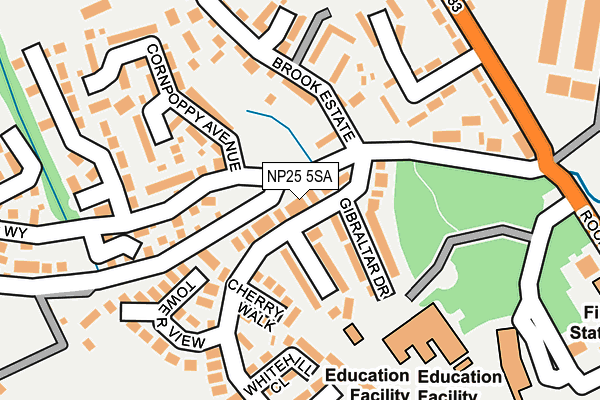 NP25 5SA map - OS OpenMap – Local (Ordnance Survey)