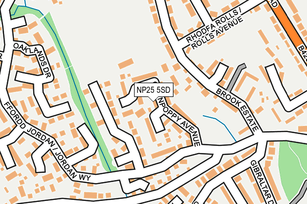 NP25 5SD map - OS OpenMap – Local (Ordnance Survey)