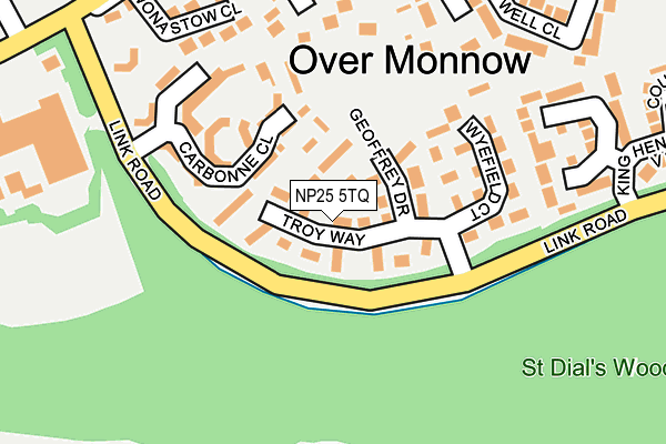 NP25 5TQ map - OS OpenMap – Local (Ordnance Survey)