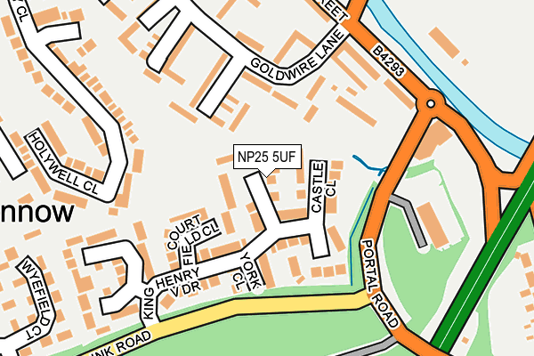 NP25 5UF map - OS OpenMap – Local (Ordnance Survey)