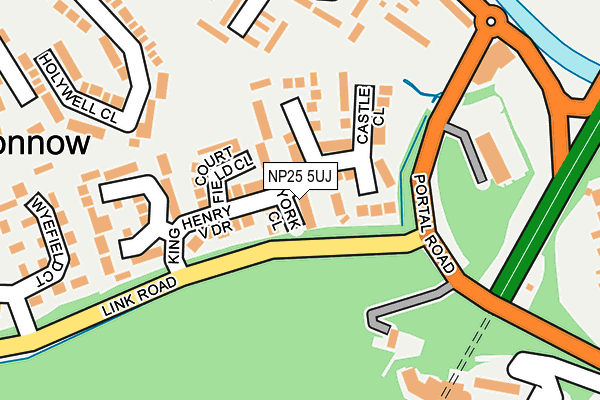 NP25 5UJ map - OS OpenMap – Local (Ordnance Survey)