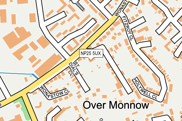 NP25 5UX map - OS OpenMap – Local (Ordnance Survey)