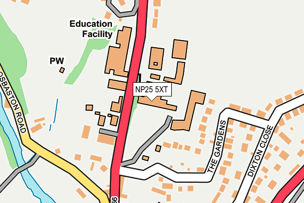 NP25 5XT map - OS OpenMap – Local (Ordnance Survey)