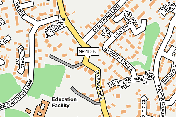 NP26 3EJ map - OS OpenMap – Local (Ordnance Survey)