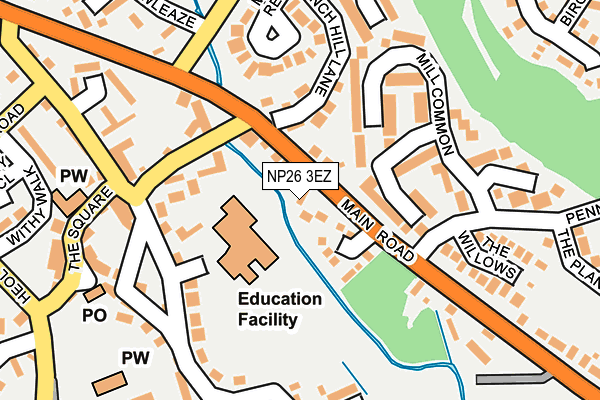 NP26 3EZ map - OS OpenMap – Local (Ordnance Survey)