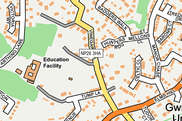 NP26 3HA map - OS OpenMap – Local (Ordnance Survey)