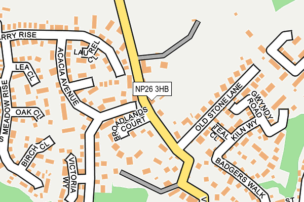 NP26 3HB map - OS OpenMap – Local (Ordnance Survey)