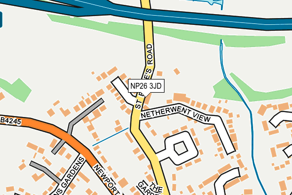 NP26 3JD map - OS OpenMap – Local (Ordnance Survey)